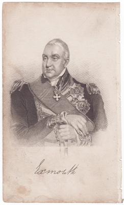 antique print of naval man